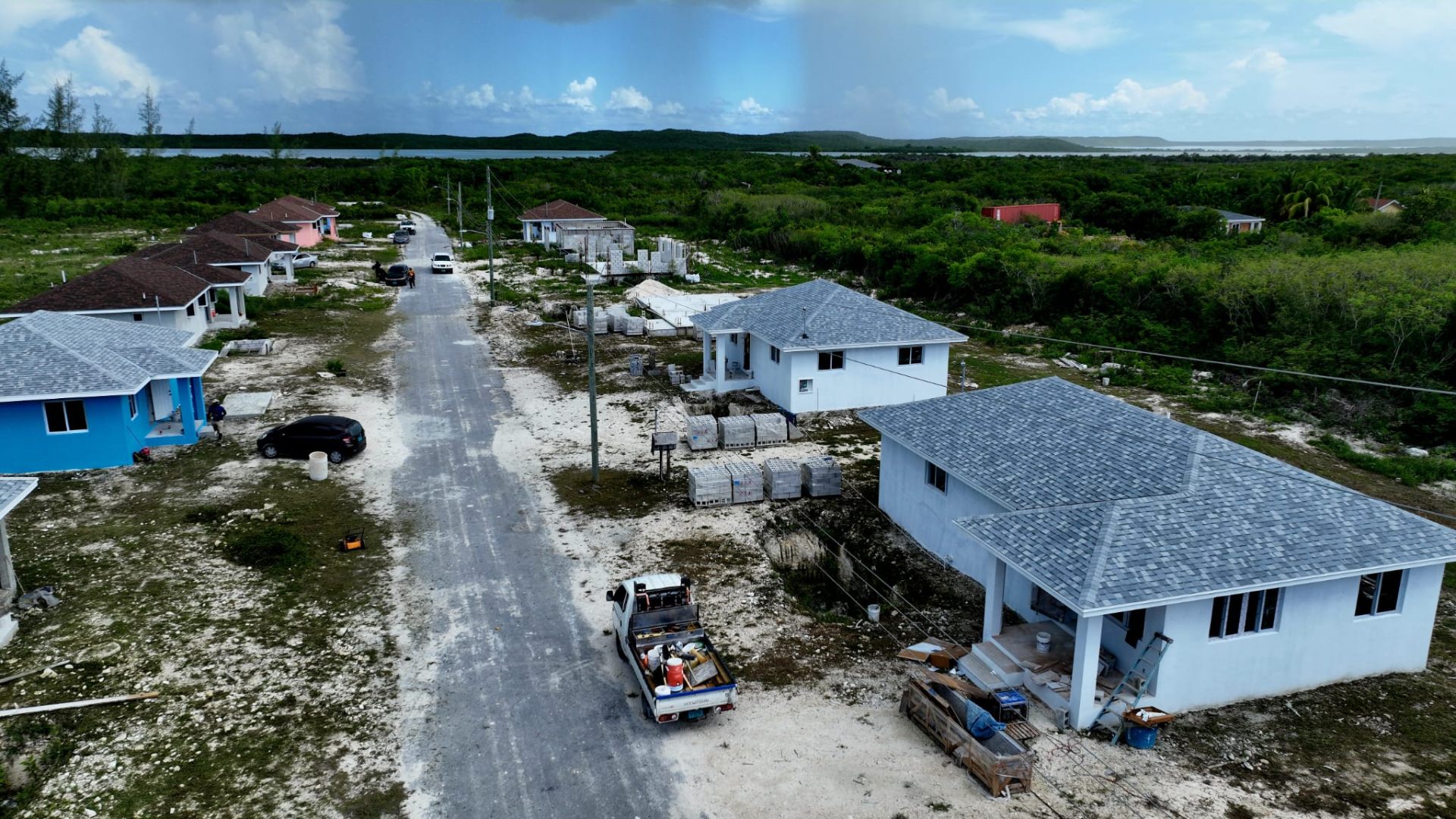 Family island housing development in progress
